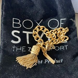 Rachel Zoe Gold Tassel Bracelet